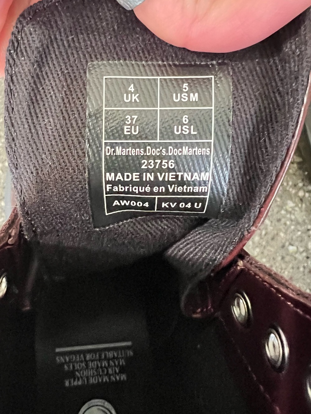 NEW Dr. Martens 1460 Vegan Leather 8-Eye Boot Cherry Red (Rub Off) GORGEOUS Goth - Picture 14 of 14